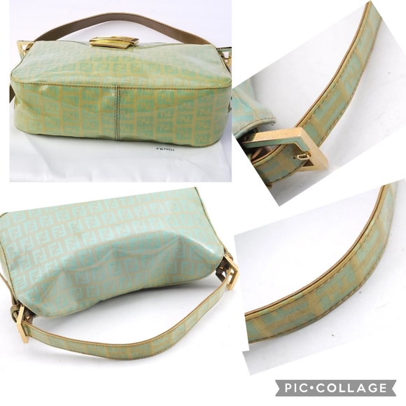 Absolutely Gorgeous Fendi Zucchino FF y2k small mama Baguette purse - Picture 13 of 16